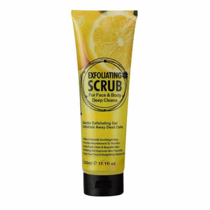 Скраб для обличчя і тіла Wokali Lemon Face and Body Exfoliating Scrub WKL577 320 мл