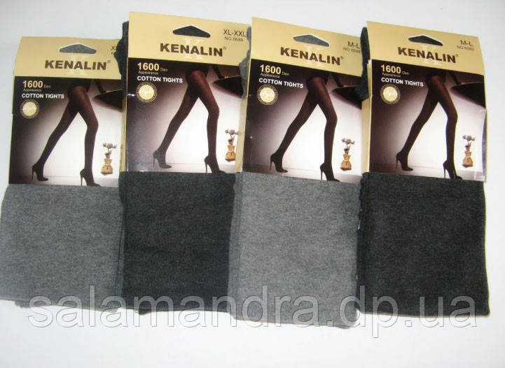 Теплі колготки жіночі Кеналин, бавовна XL/XXL (46-50 р)