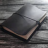Блокнот чорний мідорі Midori А5 шкіряний натуральна шкіра м'яка шкіра, фото 7