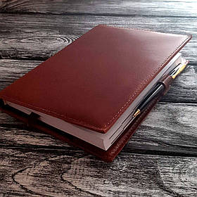 Щоденник коричневий А5 шкіряний 2022 рік натуральна шкіра шкіра