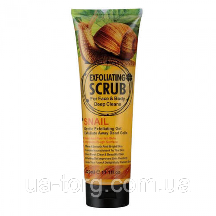 Скраб для обличчя і тіла Wokali Snail Face and Body Exfoliating Scrub WKL582 320 мл