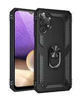 Чохол Armor для Samsung A72/A725F протиударний з кільцем Чорний