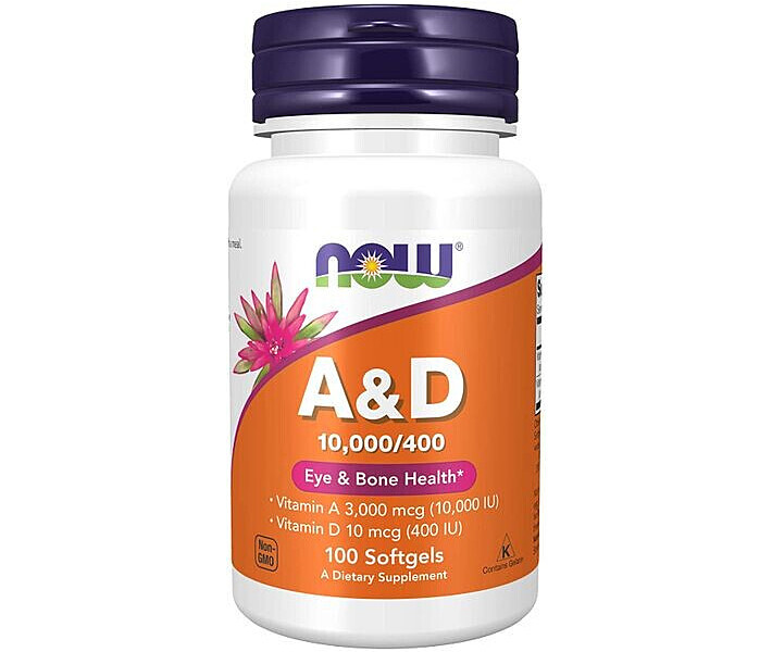 Вітамін А та D3 10000/400 МО Now Foods Vitamin A and D 10000/400 МО 100 капсул