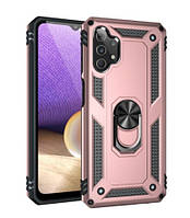 Чохол Armor для Samsung A72/A725F протиударний з кільцем рожевий