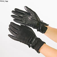 Женские замшевые перчатки с кожаной ладошкой с шерстяной подкладкой - №F23-2