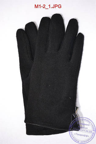 Чоловічі кашемірові рукавички без підкладки - M1-2, фото 2