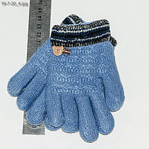 Детские перчатки с меховой подкладкой на мальчика 1-3 года - №18-7-20, фото 2