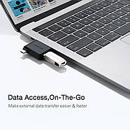 Перехідник адаптера OTG 2в1 Micro USB + USB Type-C на USB 3.0 Ugreen (чорний), фото 5
