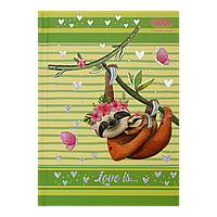 #@/Блокнот LOVE IS А6 64 л клітинка тв обв мат ламін + Лак салатовий KIDS Line