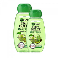 Дитячий шампунь Wokali Ultra Dolce Shampoo Baby Care яблуко і ківі 2в1 WKL188 220 мл
