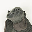 Текстильні жіночі рукавички-рукавиці з в'язкою № 19-1-55-5 M сірий, фото 2