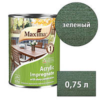 Импрегнат акриловый глубокого проникновения Maxima - 0,75 л, зеленый