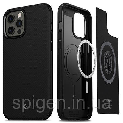 Чохол Spigen для iPhone 12/12 Pro - Mag Armor, Matte Black, фото 1