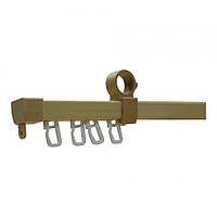 Рейка Бук для трубчастого карниза, U - шина, з гачками, металева, кріпиться на кронштейн