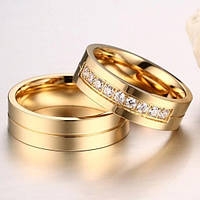 Парные кольца с позолотой Желание (жен 15.9 16.5 17.5 18.2 19 муж 17.5 18.2 19 20 20.7 21.5 22.3)