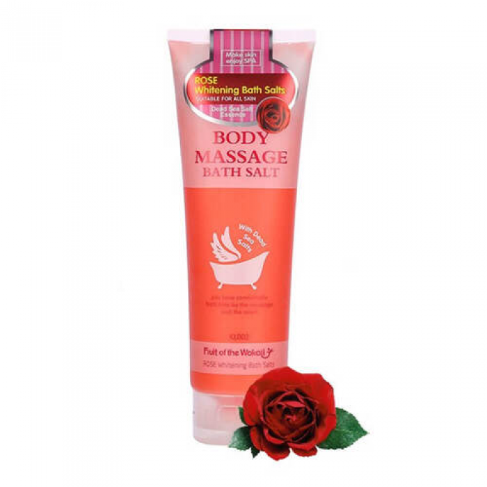 70 Скраб-сіль для тіла Wokali Rose Whitening Bath Salt Body Massage KL002 380 г