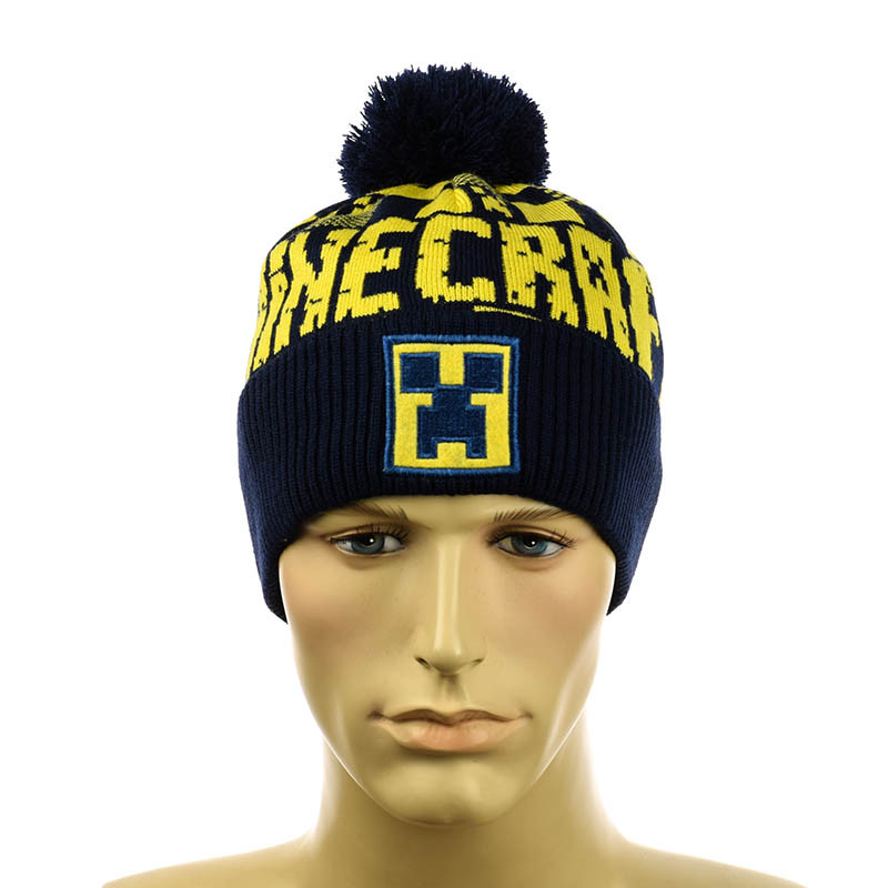 Зимова підліткова шапка "Minecraft" темно-синiй