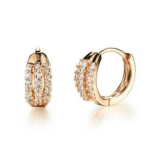 Сережки з позолотою "Веселий"