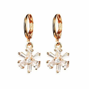 Сережки з позолотою "Кришталеве чарівність"