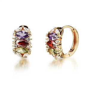 Сережки з позолотою "Монро"