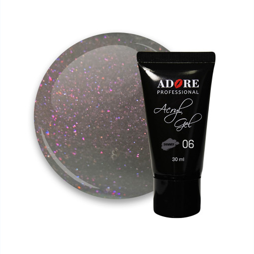 Акрил-гель ADORE Acryl Gel Shimmer №06 Gray Pearl 30 мл