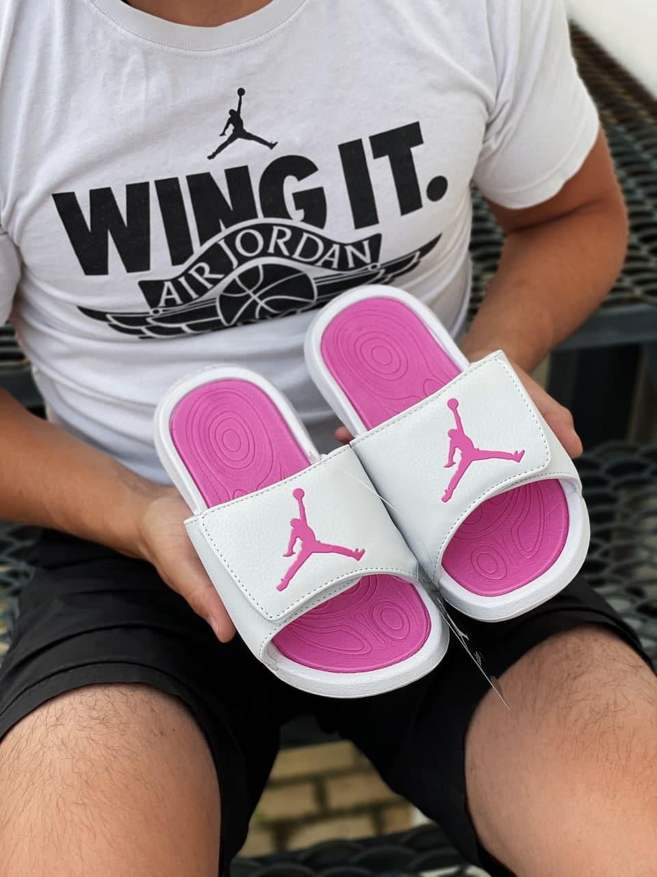 Женские шлепанцы Jordan Hydro 6 Slides White Pink 555501-002