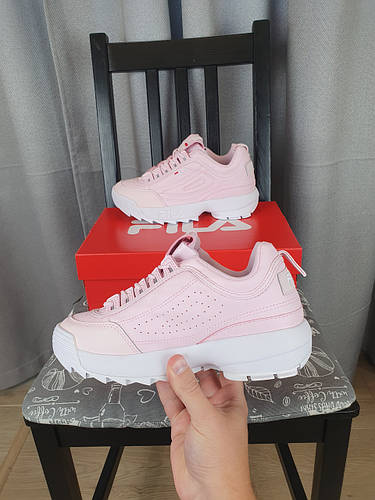 Женские кроссовки розовые Fila Disruptor 2 Pink. Кроссы Фила Дисраптор ...