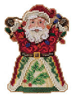 Набор для вышивания "Santa with Lights // Санта с гирляндой" Mill Hill JS202111