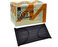 Маска для лица Doctor Mask 50 шт, защитная одноразовая, Черная