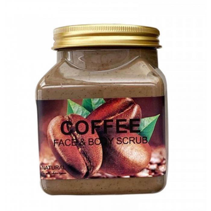 Натуральний скраб для обличчя і тіла Wokali Coffee Face and Body Natural Scrub WKL623 500 мл