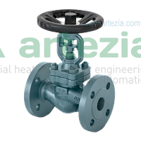 Клапан запорный с сильфонным уплотнением фланцевый стальной(EN-1.0619), ART-248-02, PN40, DN125