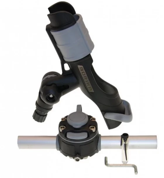 BORIKA FASTen HTr213 Тримач спінінга в комплекті з набором для монтажу на трубах і поручнях Ø 22/25 мм (че, фото 1