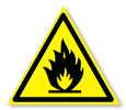 Предупреждающий знак «Огнеопасно. Легковоспламеняющиеся вещества» - фото 1 - id-p225267408