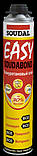 Поліуретанова клей-піна для пінопласту або ЕППС Soudal Soudabond Easy (Соудал Ізі) 750 мл під пістолет, фото 6