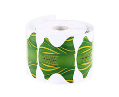 Форма для нарощування нігтів колір - зелений, в рулоні 300 шт