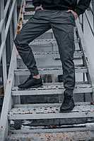 Базовые котоновые штаны серого цвета с карманами XXL