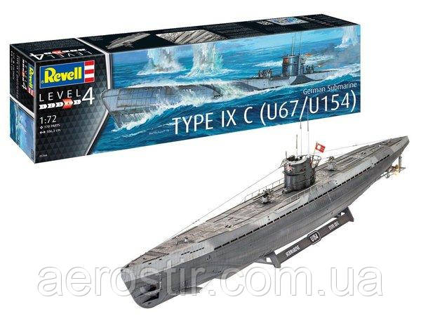 German Submarine Type IX C (U67/U154) 1/72 Revell 05166