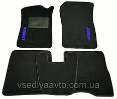 Ворсові килимки в салон Renault Kangoo з 1998-2008 рр. (Чорні)