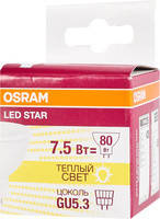 Лампочка OSRAM LED STAR MR16 7,5w с теплым свечением G5.3