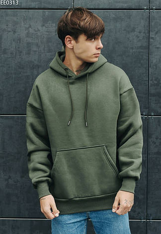 Толстовка Staff basic khaki oversize fleece хакі EE0313 M, 48, фото 2