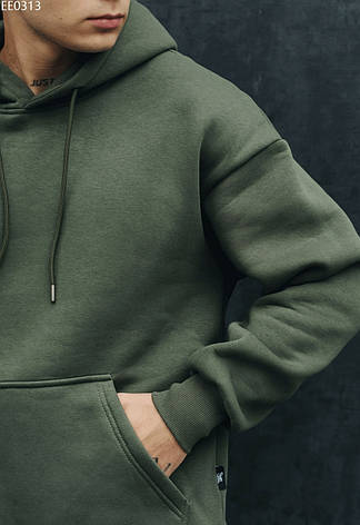Толстовка Staff basic khaki oversize fleece хакі EE0313 M, 48, фото 2