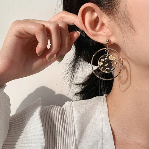 Гарні сережки колечки, фото 1