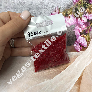 Бісер Чеський ваговий No90070 (розмір 10/пачка 50 грамів) Малиновий