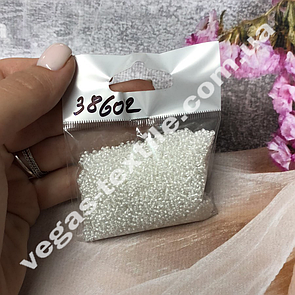 Бісер Чеський ваговий No38602 (розмір 10/пачка 50 грамів) Білий