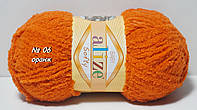 Нитки пряжа для вязания велюровая плюшевая SOFTY Софти от ALIZE Ализе № 06 - оранж