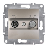 Розетка телевизионная + спутник конечная TV-SAT Schneider Electric Asfora Бронза EPH3400169