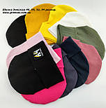 Оптом шапки 48 50 52 і 54 трикотажна подвійна дитяча шапка головні убори дитячі гурт (ОШ3633), фото 2