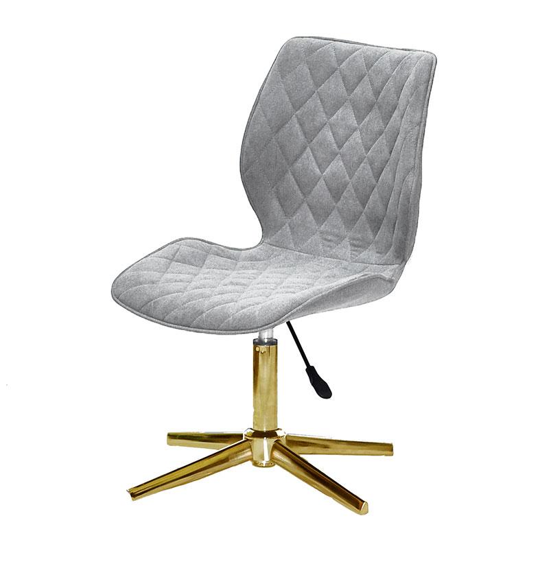 Стілець Toni GD — Modern Base світло-сірий SH — 3 шеніл на золотій хрестовині на стопах, фото 1