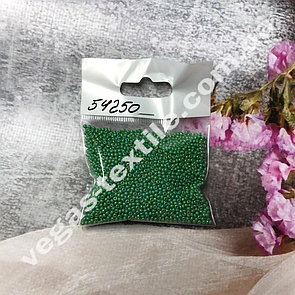 Бісер Чеський ваговий No54250 (розмір 10/пачка 50 грамів) Зелений