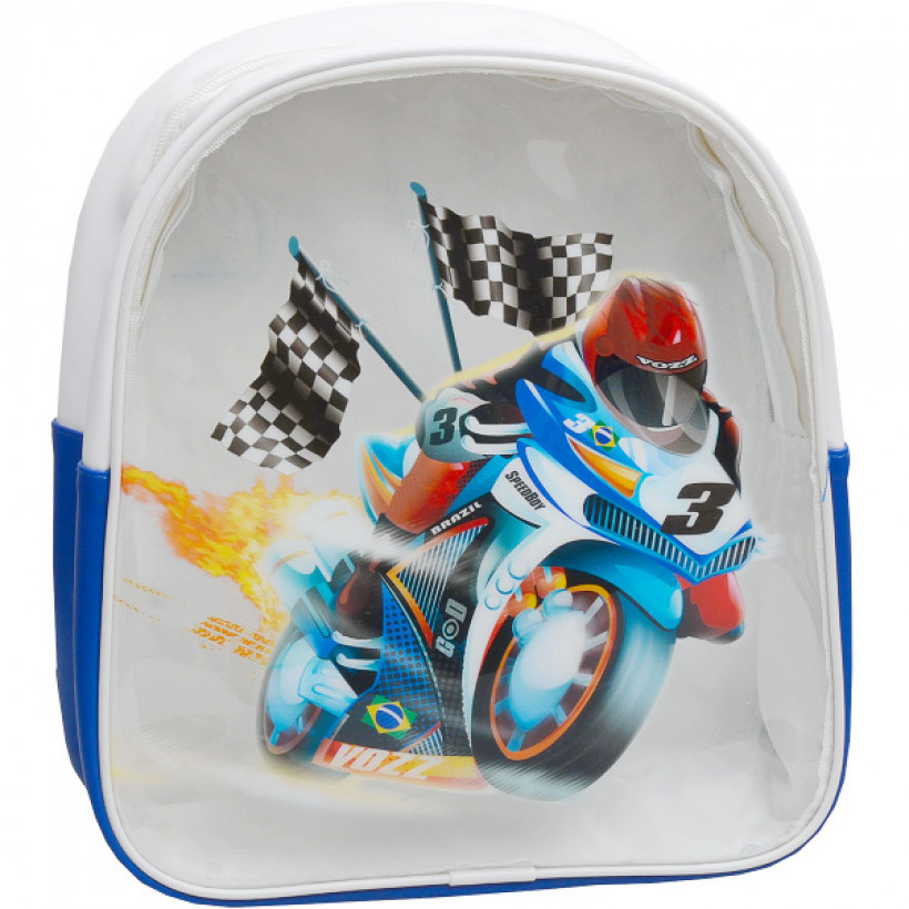 Рюкзак дитячий "Силікон / екошкіра Мотоццикл" 5-96, 27 * 25 * 8 см, фото 1